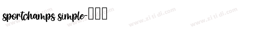 sportchamps simple字体转换